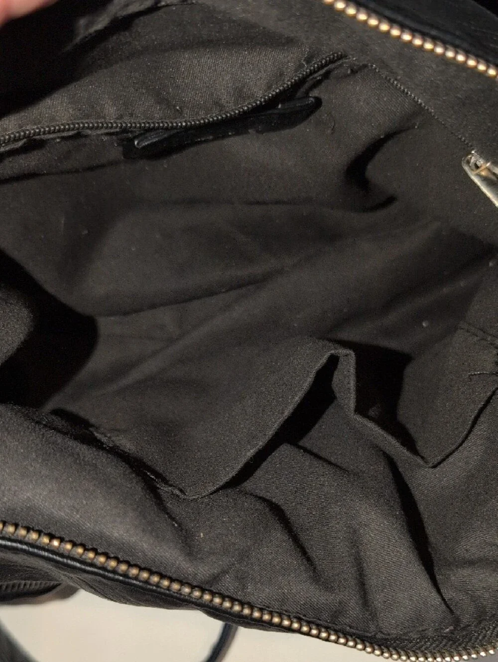 Sam Hadley Black Shoulder Bag with Silver Hardware